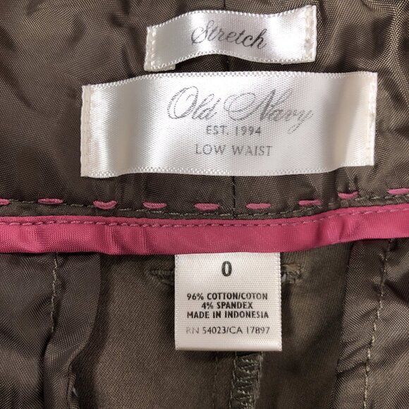 Vintage Y2K Womens Low Waist Womens 0 Brown Utility Cargo Shorts Granola Girl - Picture 5 of 6